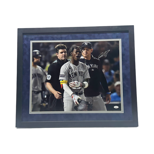 Jazz Chisholm Jr. Autographed New York Yankees Argue With Boone 16x20 JSA - Framed