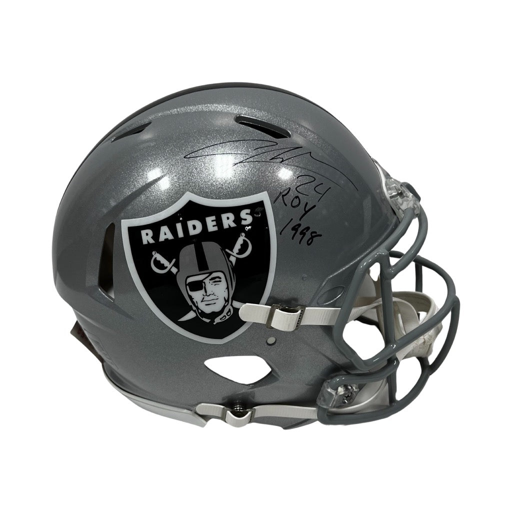 Charles Woodson Autographed Oakland Raiders Speed Authentic Helmet ROY 1998 Inscription JSA