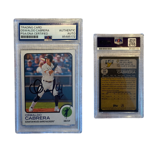 2022 Oswaldo Cabrera Topps Heritage #29 PSA Auto Authentic