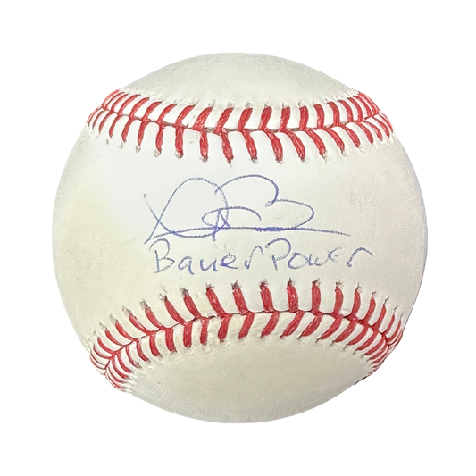 Trevor Bauer Autographed Los Angeles Dodgers "Bauer Power" Inscribed OMLB Beckett