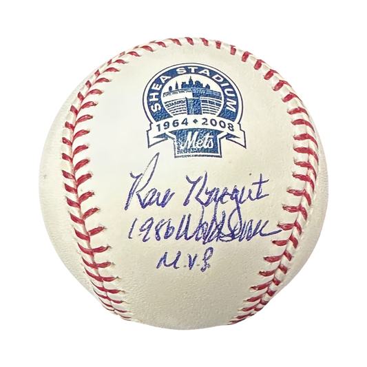 Ray Knight Autographed New York Mets "1986 World Series MVP" Inscribed Shea Stadium OMLB Beckett