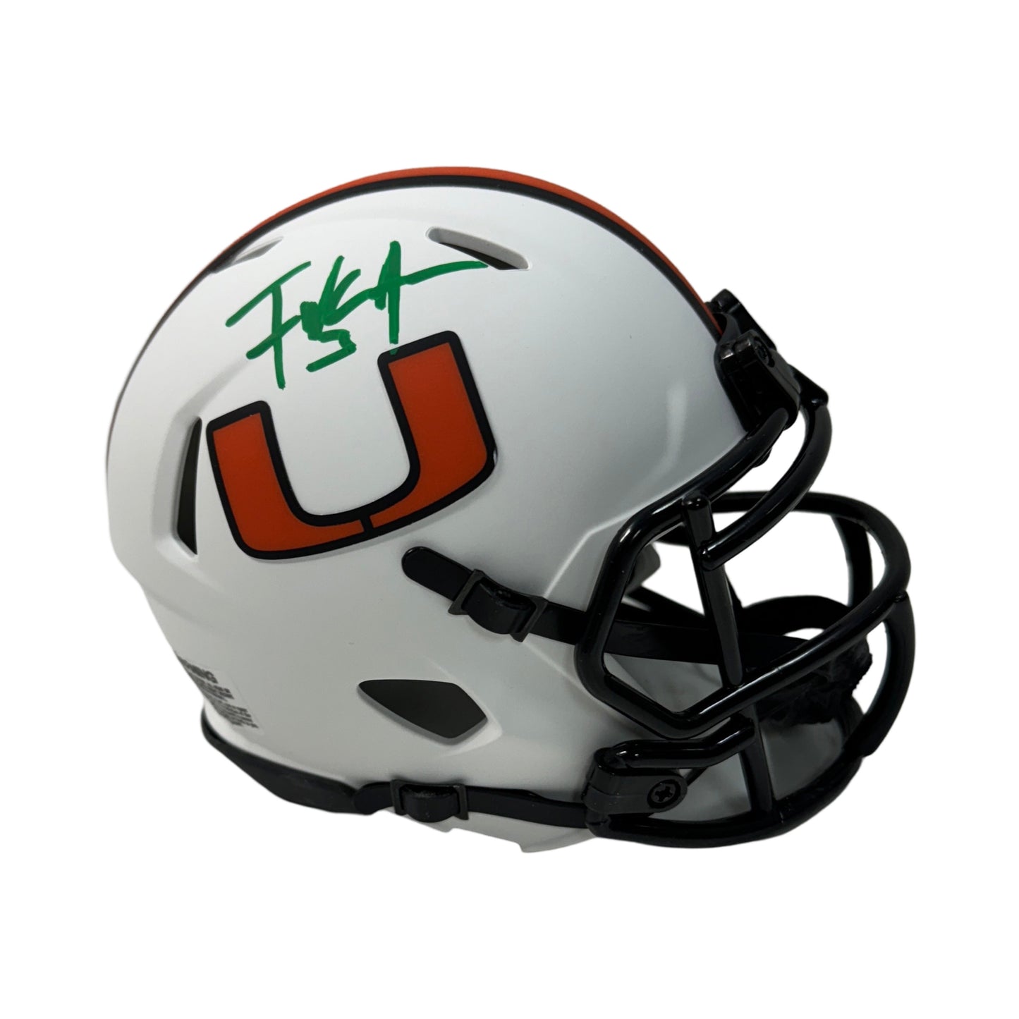 Frank Gore Autographed Miami Hurricanes Lunar Eclipse Mini Helmet Fanatics
