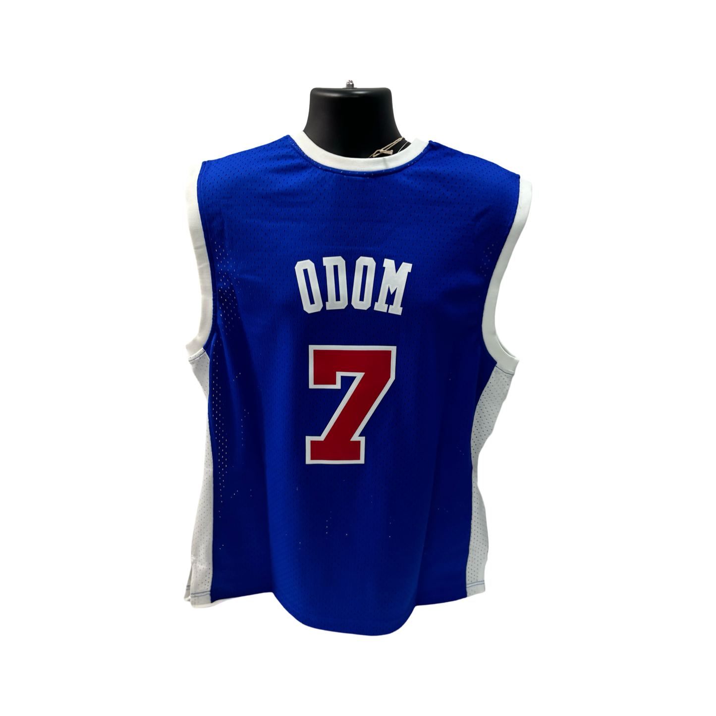 Lamar Odom Unsigned Clippers Blue Authentic Mitchell & Ness Jersey - Size XL