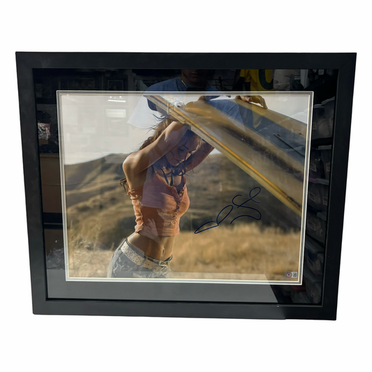 Megan Fox Autographed Transformers Looking Down 16x20 Framed Beckett