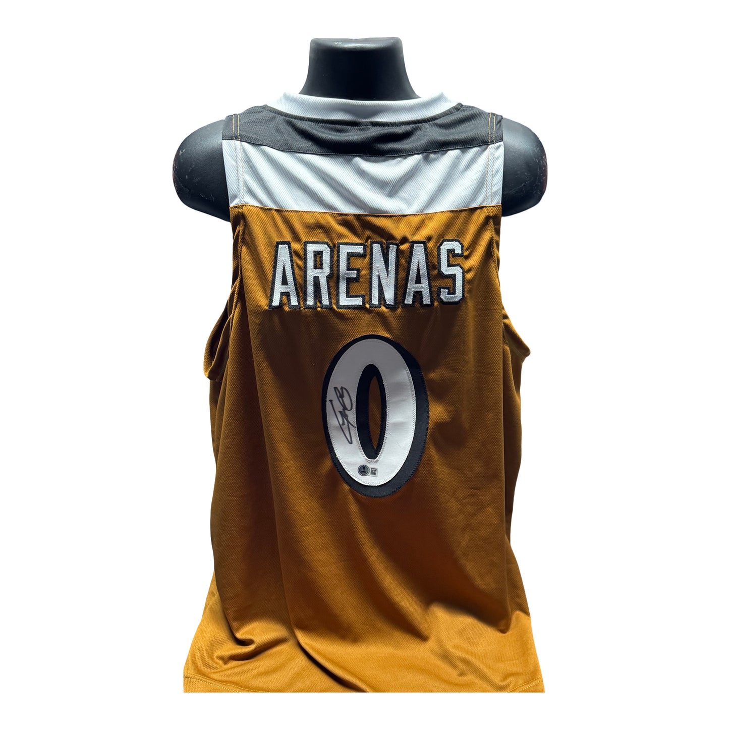 Gilbert Arenas Autographed Washington Wizards Brown Jersey Beckett BAS