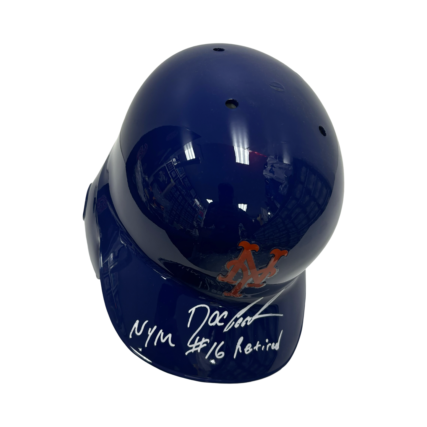 Doc Gooden Autographed New York Mets Batting Helmet NYM #16 Retired Inscription Steiner