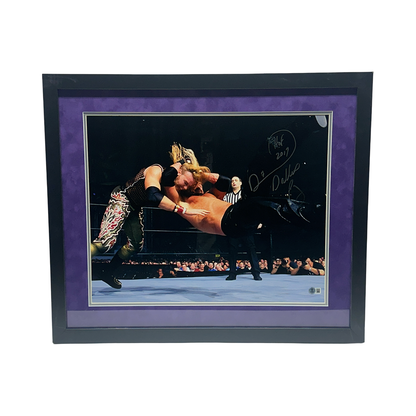 Diamond Dallas Page Autographed WWF/WCW Vs. Christian 16x20 "HOF 17" Inscription Beckett - Framed