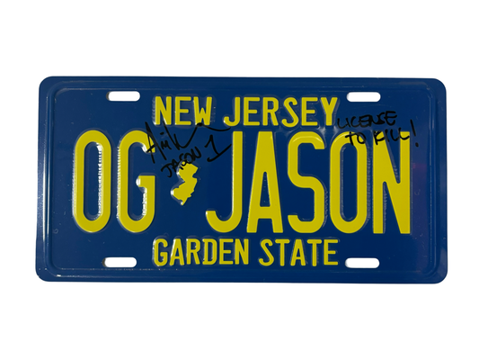 Ari Lehman Jason Novelties Inscribed “License To Kill!” License plate