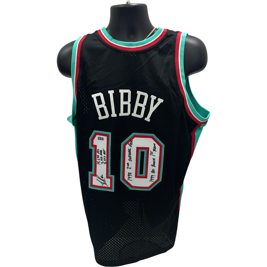 Mike Bibby Autographed Black Vancouver Mitchell & Ness Swingman Jersey “14,698 PTS, 3,103 REB, 5,517 AST, 1998 2nd Overall Pick, 1999 All Rookie 1st Team” Inscriptions Steiner CX