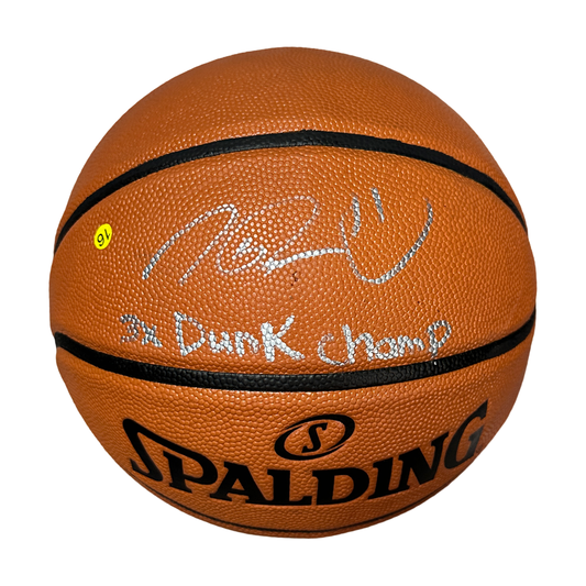 Nate Robinson Autographed New York Knicks "3x Dunk Champ" Inscribed Spalding Basketball Beckett