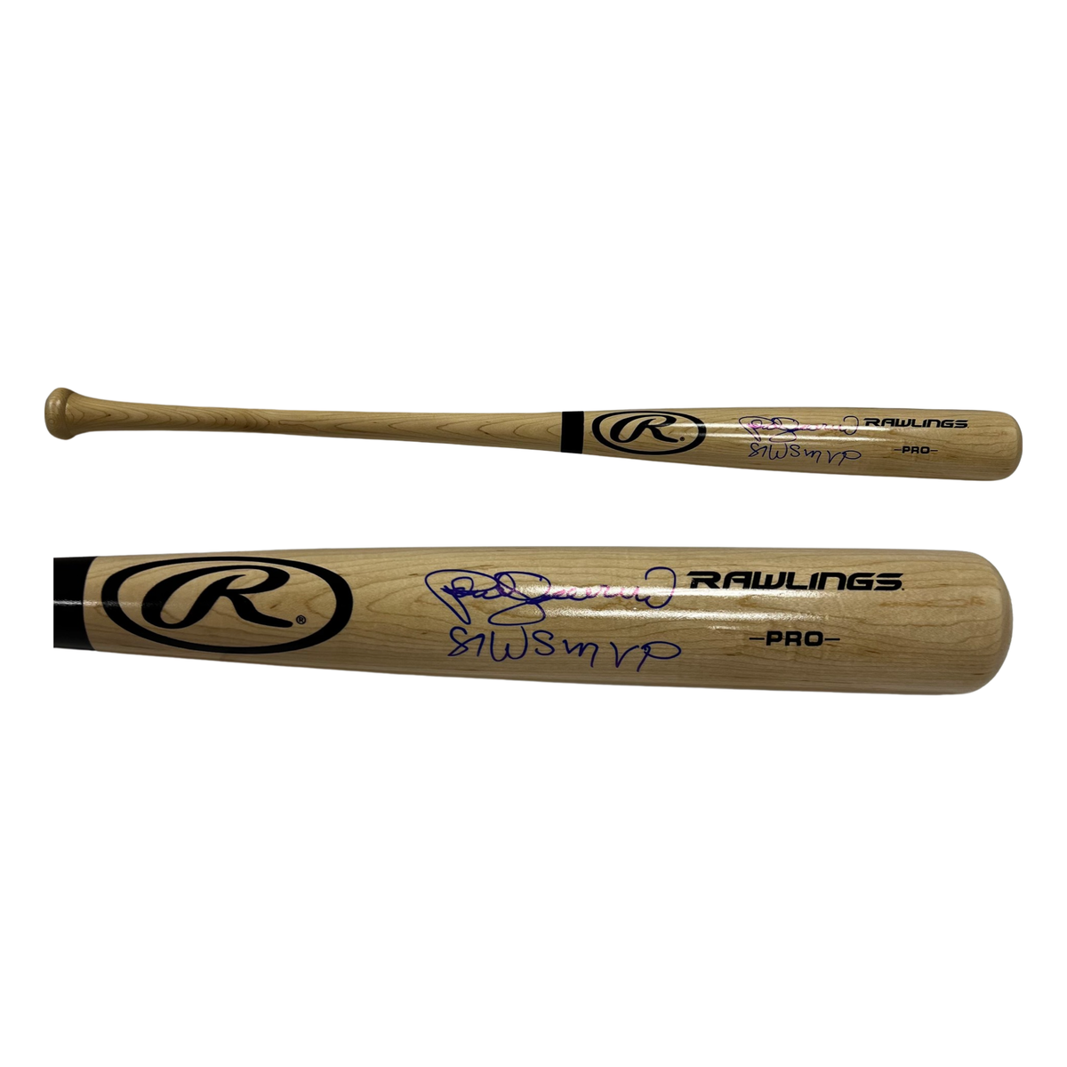 Pedro Guerrero Autographed Rawlings Pro Stick Bat "87 WS MVP" Inscription Schwartz