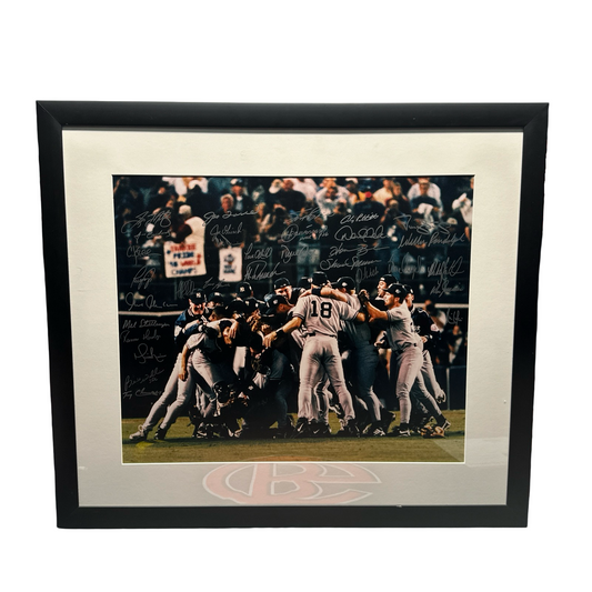 1998 New York Yankees Team Autographed 28.5x32.5 PSA DNA - Framed