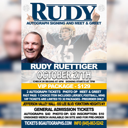 Rudy Ruettiger Meet & Greet @ Jefferson Valley Mall - October 27th