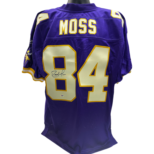 Randy Moss Autographed Minnesota Vikings Purple NFL Reebok On Field Jersey PSA DNA