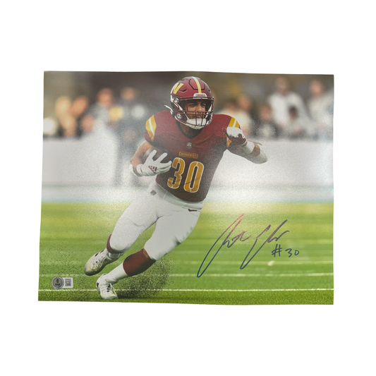 Austin Ekeler Autographed Washington Commanders 11x14 Photo Signed Beckett