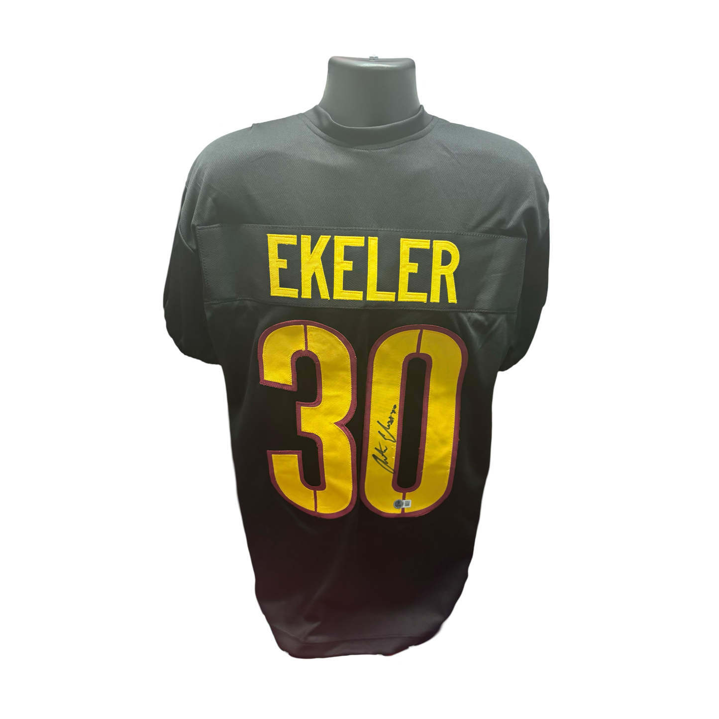 Austin Ekeler Autographed Washington Commanders Black Jersey Beckett