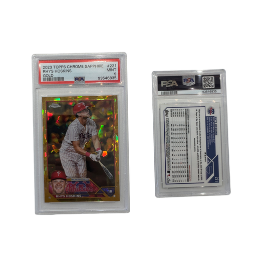 2023 Rhys Hoskins Topps Chrome Sapphire Gold #221 PSA MINT 9