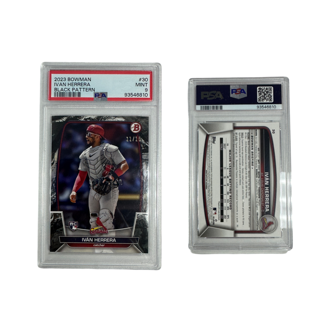 2023 Ivan Herrera Topps Bowman Black Pattern 11/15 #30 PSA 9 MINT