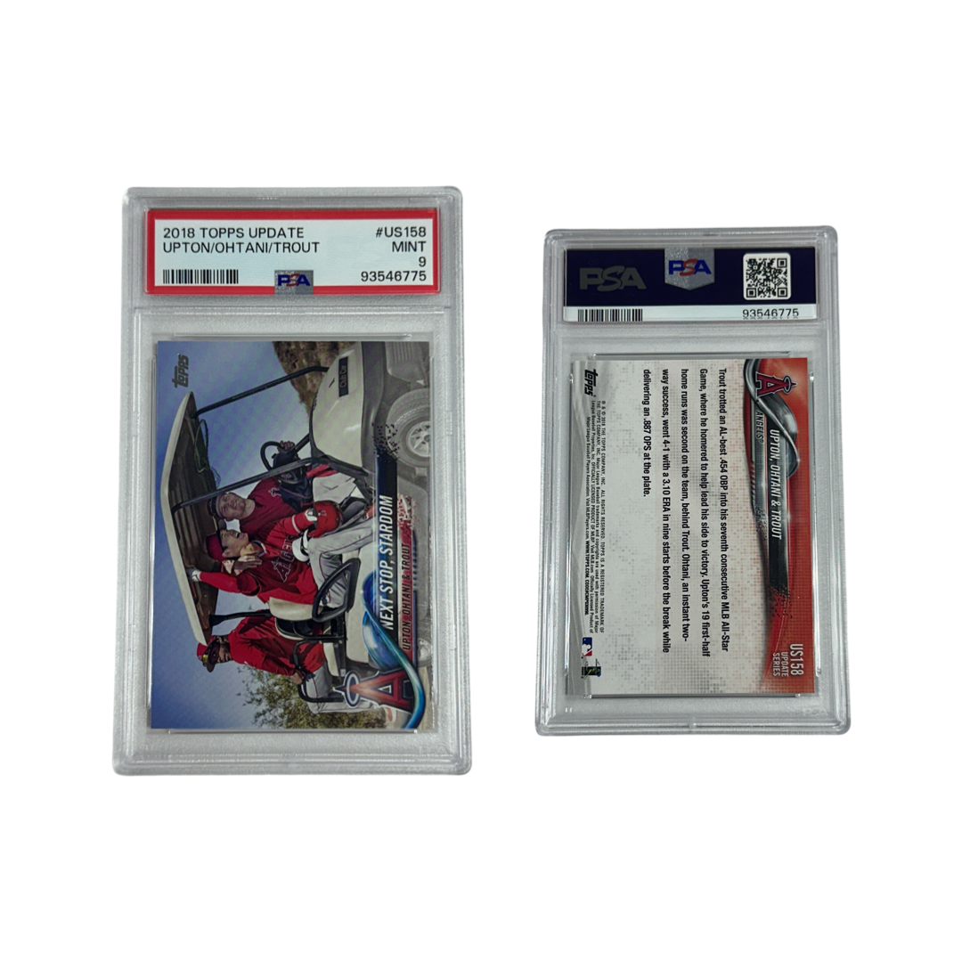 2018 Upton Ohtani Trout Topps Update #US158 PSA GEM MINT 9
