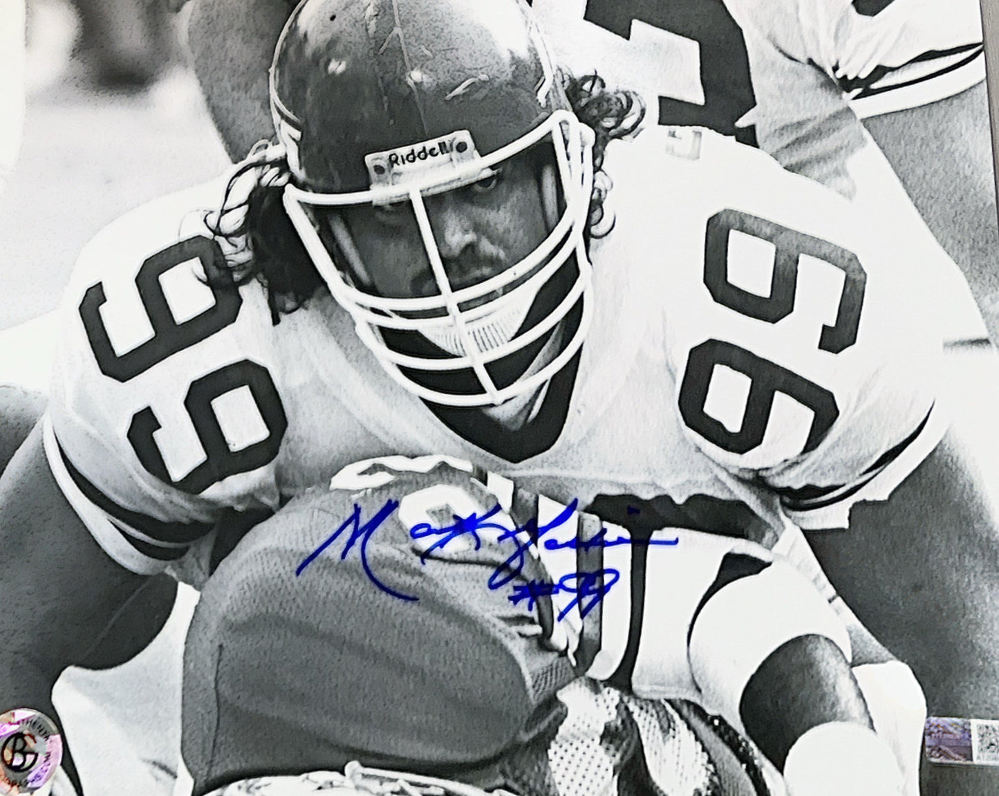 Mark Gastineau Autographed New York Jets Black & White Stare 8x10 Steiner