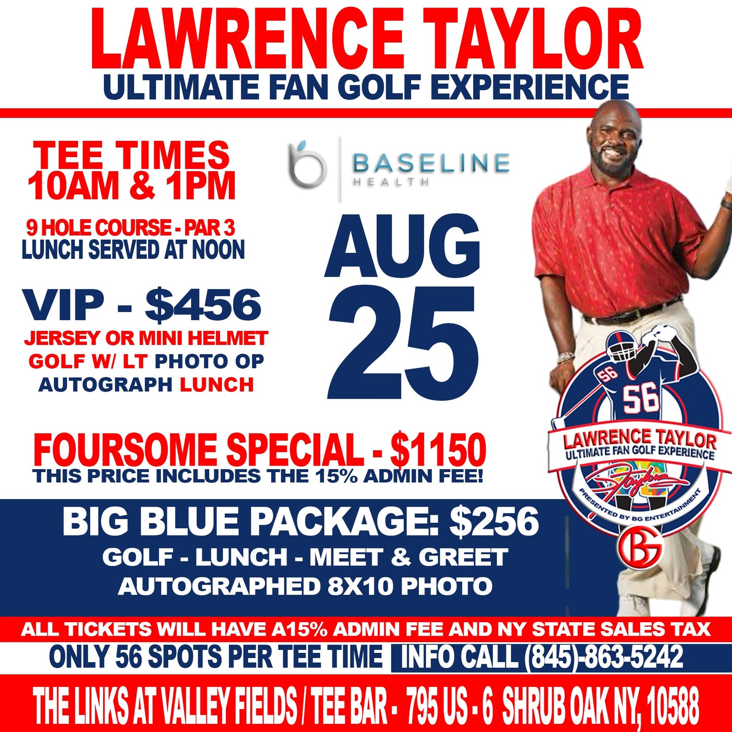 Lawrence Taylor Ultimate Fan Experience Golf Outing