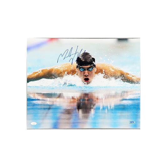 Michael Phelps Autographed US Swimming Front Shot 16x20 JSA