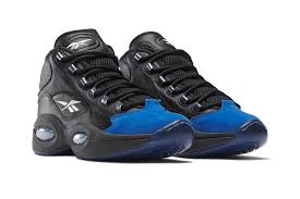 Reebok Question Mid Unisex Black and Blue - US Size 10.5