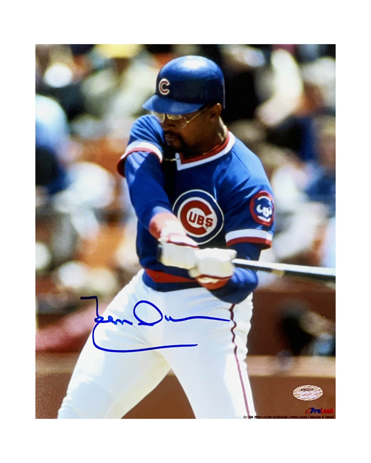 Leon Durham Autographed Chicago Cubs 8x10 Schwartz
