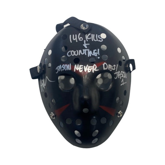 Ari Lehman Autographed Black Jason Mask JSA