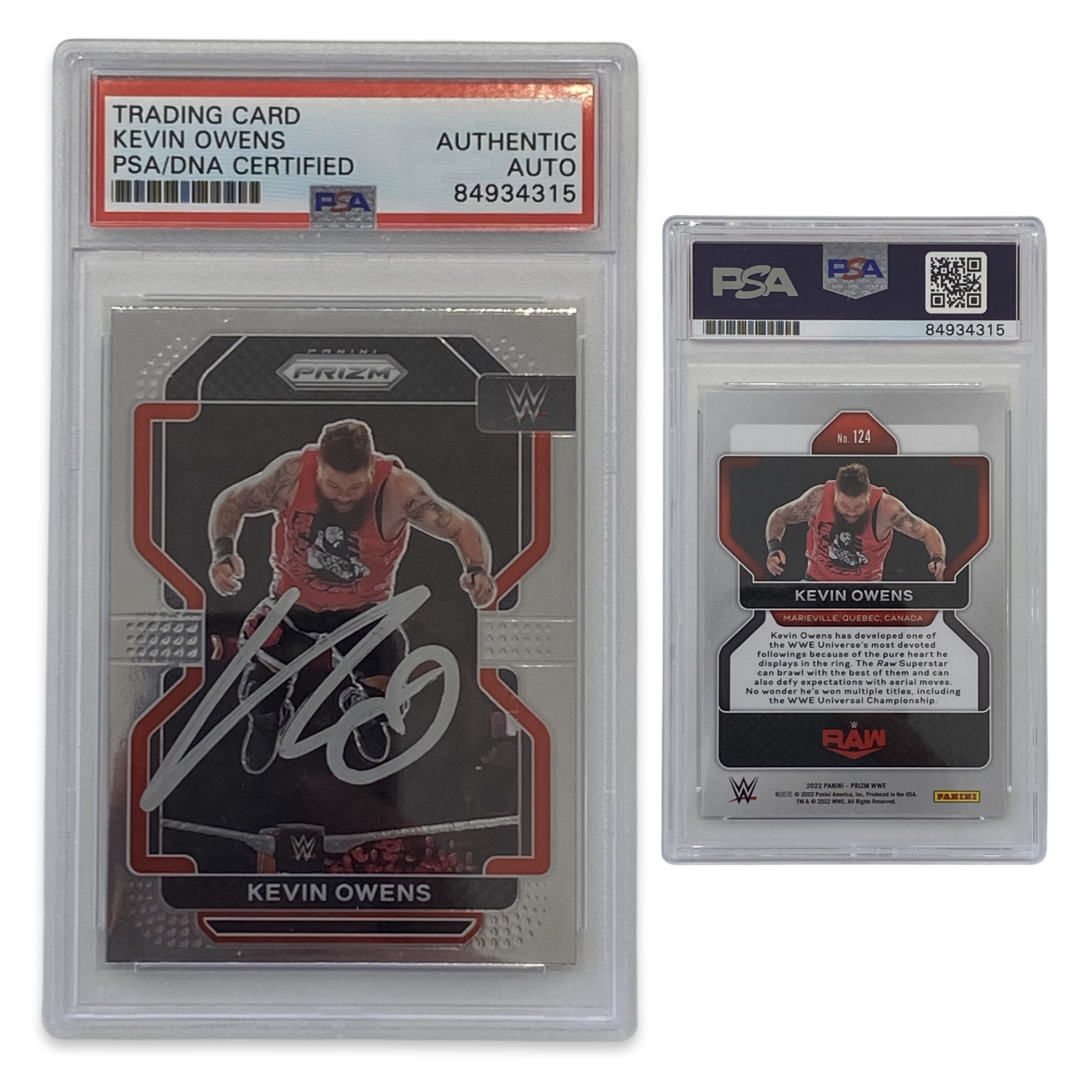 2022 Kevin Owens Panini Prizm #124 Autographed PSA Auto Authentic