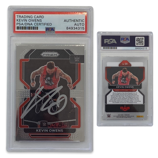 2022 Kevin Owens Panini Prizm #124 Autographed PSA Auto Authentic
