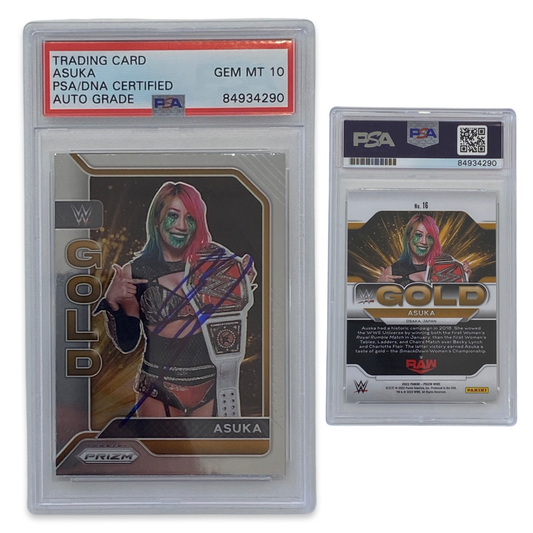 2022 Asuka Panini Prizm #16 Autographed PSA Auto Gem MT 10