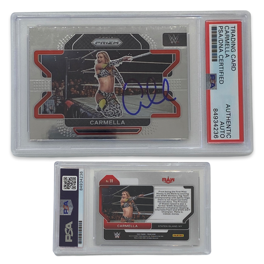 2022 Carmella Panini Prizm #59 Autographed PSA Auto Authentic