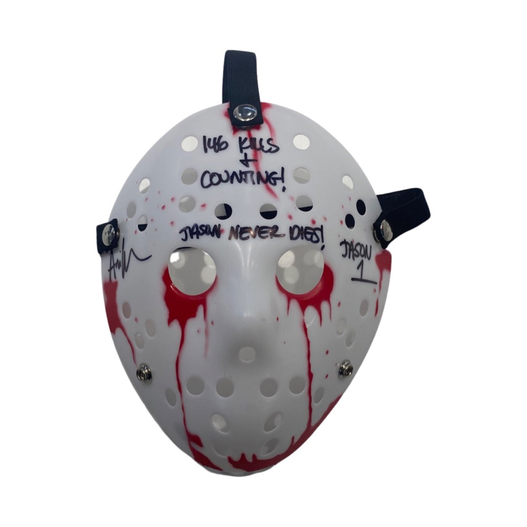 Ari Lehman Autographed Bloody Jason Mask JSA
