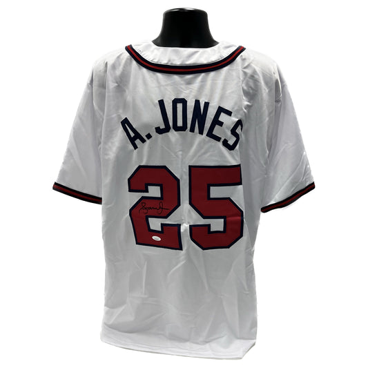 Andruw Jones Autographed Atlanta Braves White Jersey JSA
