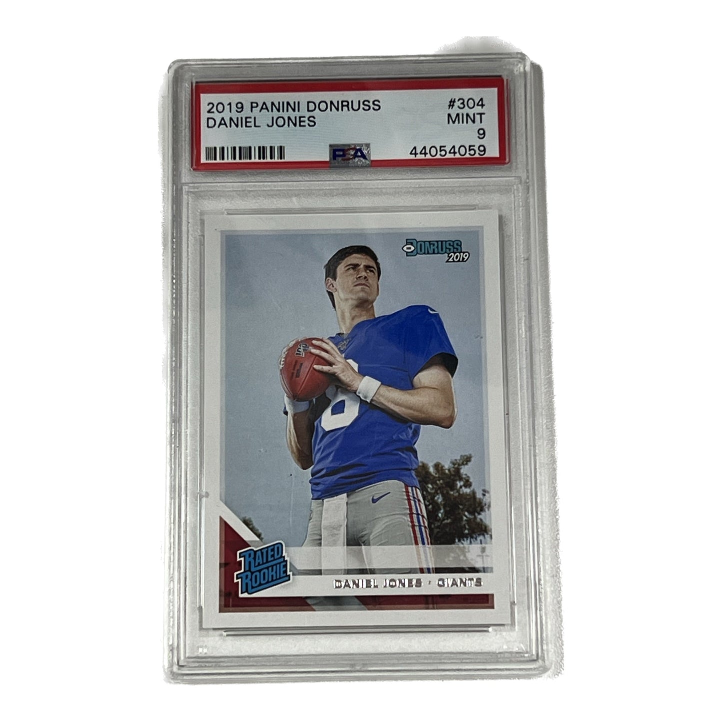 2019 Daniel Jones Panini Donruss Rated Rookie #304 PSA 9