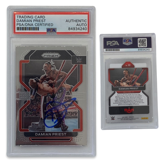 2022 Damian Priest Panini Prizm #101 Autographed PSA Auto Authentic