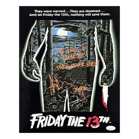 Ari Lehman Autographed Jason Movie Poster 11x14 JSA