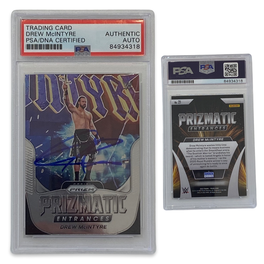 2022 Drew McIntyre Panini Prizm #21 Autographed PSA Auto Authentic