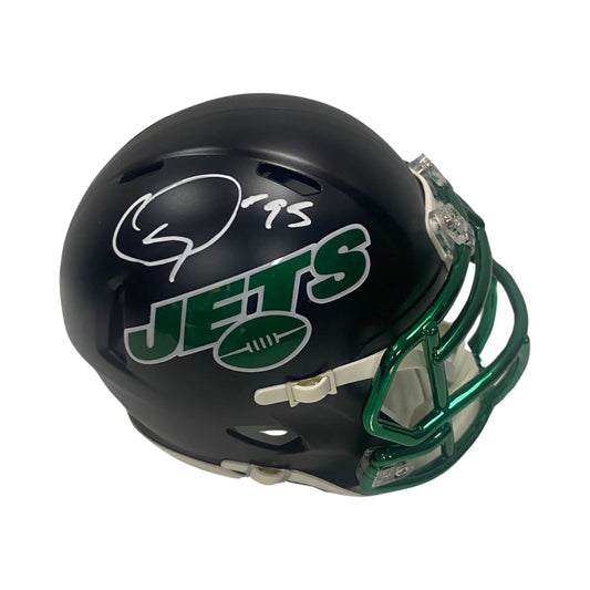 Quinnen Williams Autographed New York Jets Alternate Black Mini Helmet Steiner CX