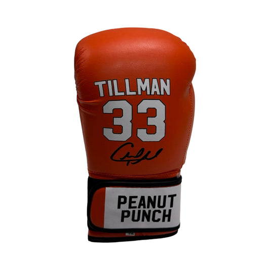 Charles Tillman Autographed Chicago Bears Orange Boxing Glove Left Hand JSA