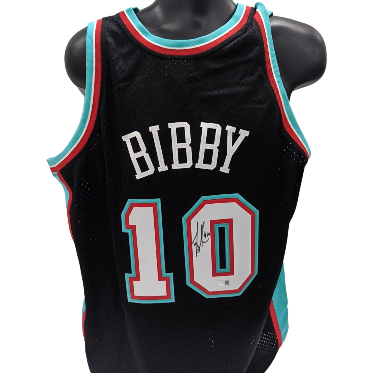 Mike Bibby Autographed Vancouver Grizzlies Black 2000-01 Mitchell & Ness Swingman Jersey Steiner CX