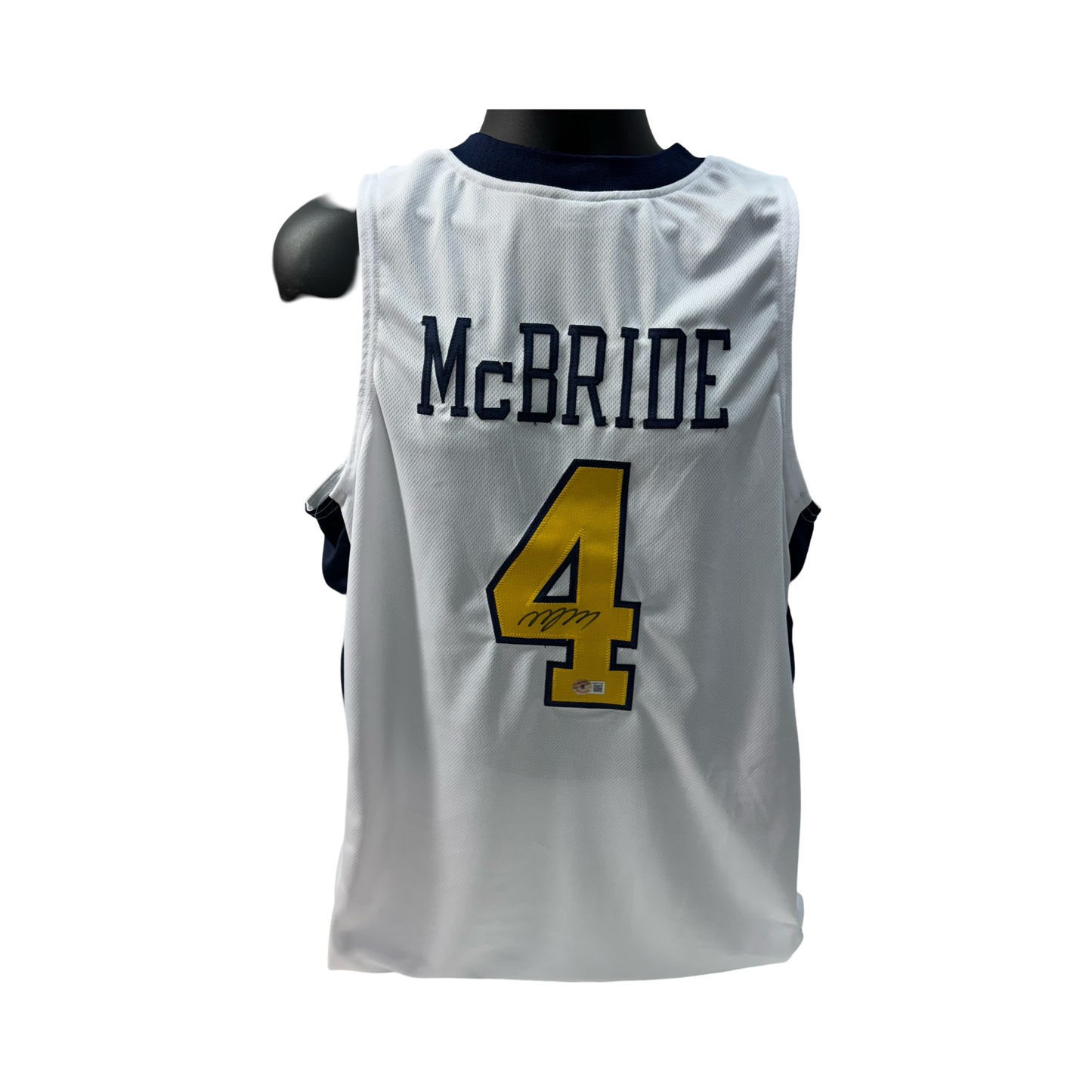 Miles “Deuce” McBride Autographed West Virginia Mountaineers White Jersey Beckett