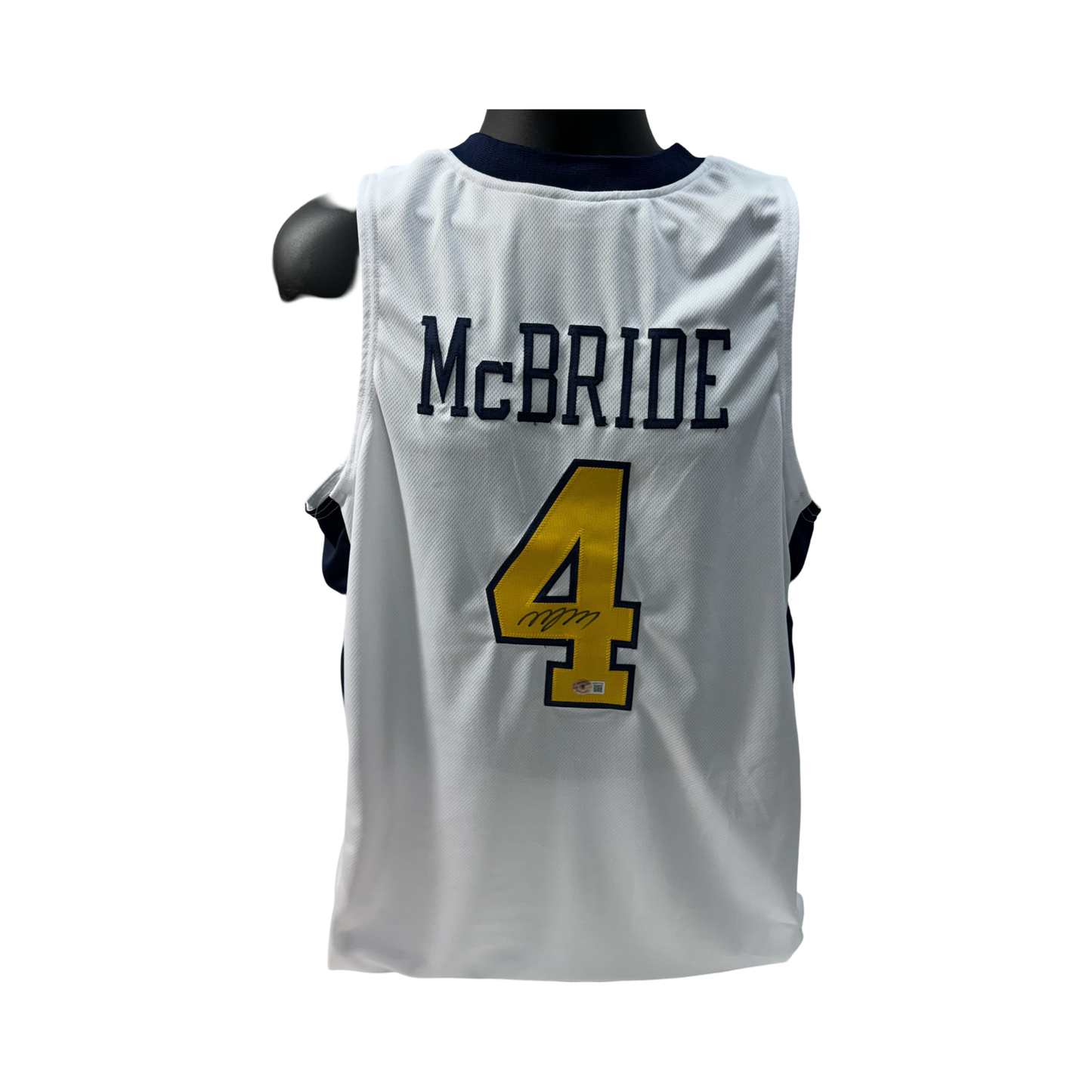 Miles Deuce McBride Autographed West Virginia Mountaineers White Jersey Beckett