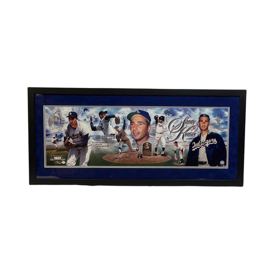 Sandy Koufax Autographed Los Angeles Dodgers Framed 12x36 Online Authentics COA