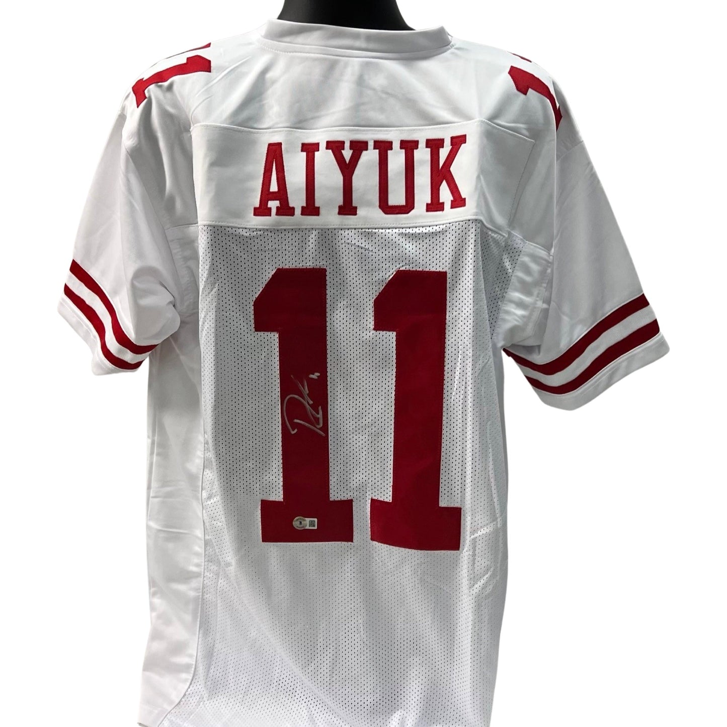 Brandon Aiyuk Autographed San Francisco 49’ers White Jersey Beckett