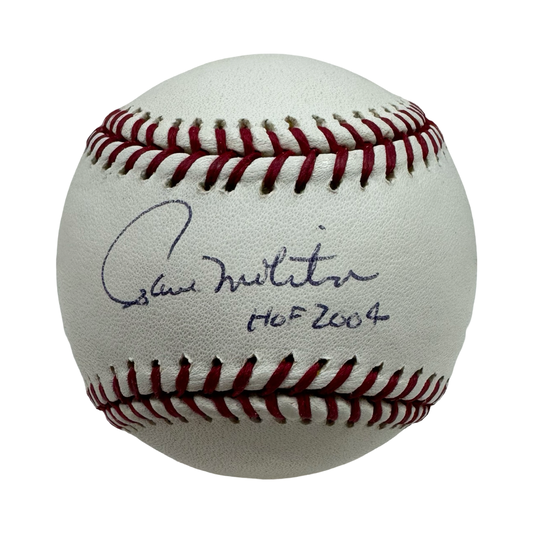 Paul Molitor Autographed Minnesota Twins Official American League Baseball HOF 2004 Inscription JSA