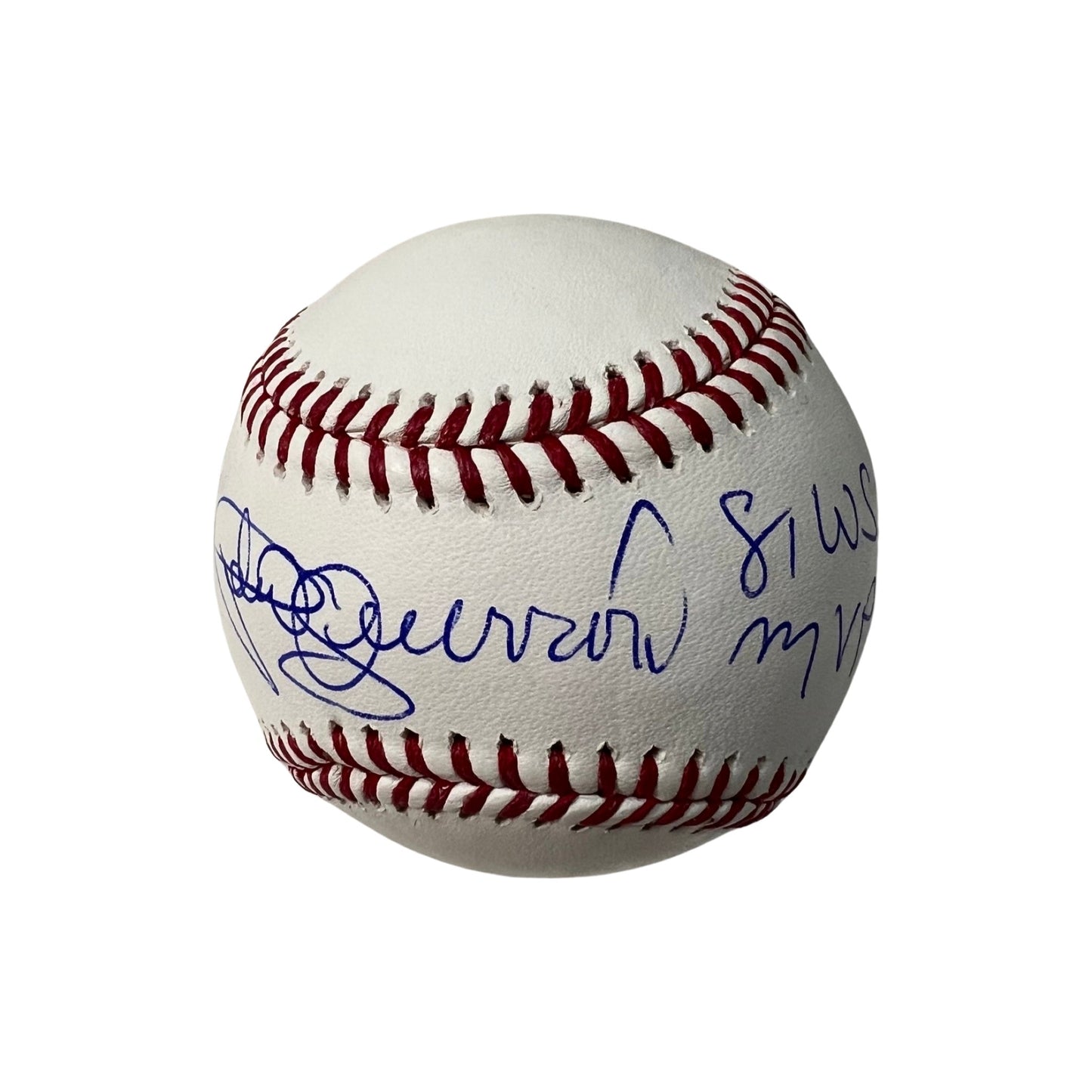 Pedro Guerrero Autographed Los Angeles Dodgers OMLB 81 WS MVP Inscription Schwartz Sports
