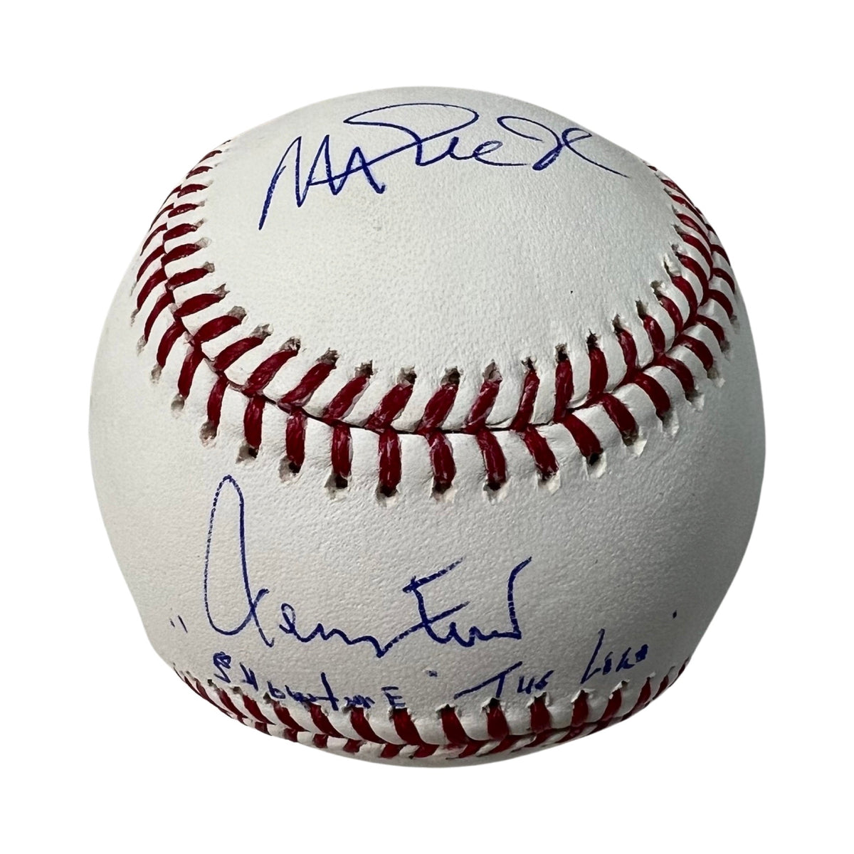 Magic Johnson & Jerry West Autographed Los Angeles Lakers OMLB Showtime & The Logo Inscription Beckett