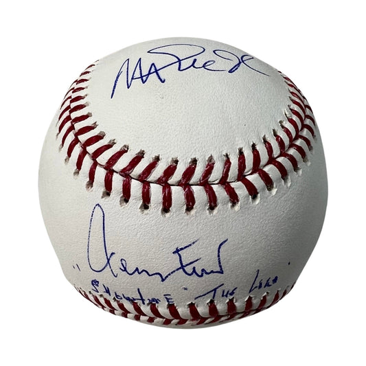 Magic Johnson & Jerry West Autographed Los Angeles Lakers OMLB Showtime & The Logo Inscription Beckett